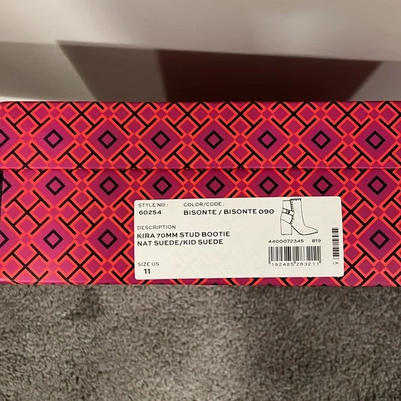 Tory Burch Kira 70mm suede bootie in bisonte